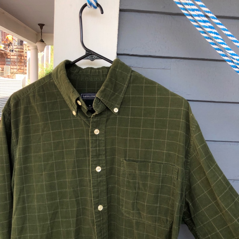 Green retro flannel